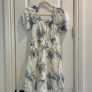 LoveShackFancy Floral Puff Sleeve Dress